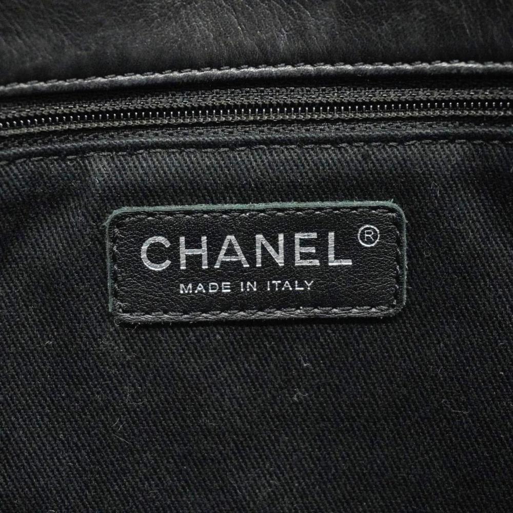 CHANEL Tote Bag Matelasse Chain Shoulder Lambskin Black Silver Hardware Women's - Picture 5 of 10